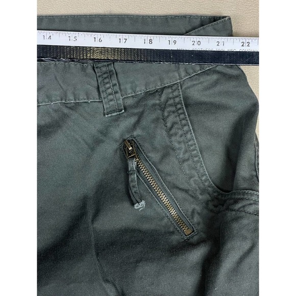 Cafdlcq Mens‎ 44 Cargo Pants Hi Rise Straight Leg Army Green Drawstring Waist - Picture 4 of 13